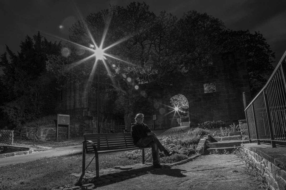 geniessen der stille in der nacht