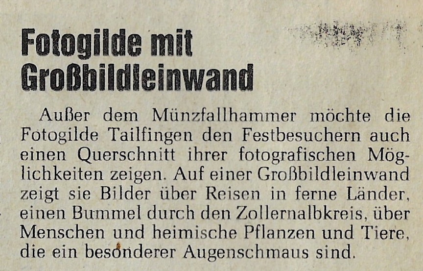 1982 Stadtfest Plan 2 Fotogilde